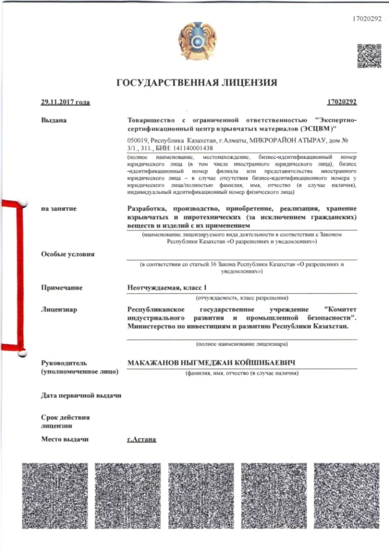 Государственная лицензия